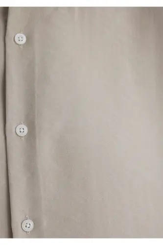Бежевая модальная рубашка Regular Fit / Normal Kesim 021138 - 7