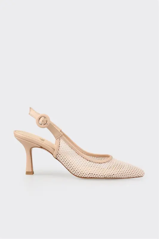 Бежевые женские туфли на каблуке - ELLE SHOES