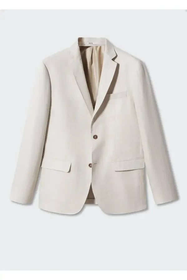 Бежевый мужской блейзер 57040554 - 3