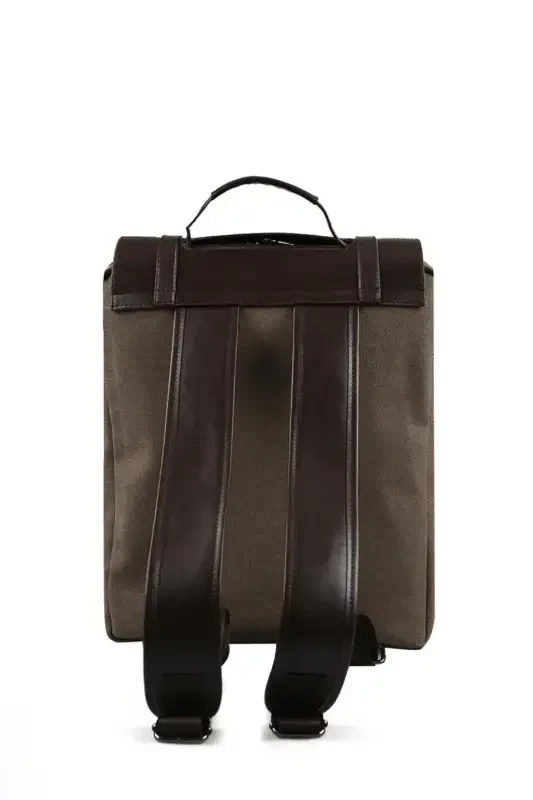 Бежевый повседневный рюкзак с пряжкой - 7