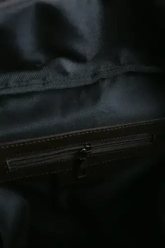 Бежевый повседневный рюкзак с пряжкой - 8