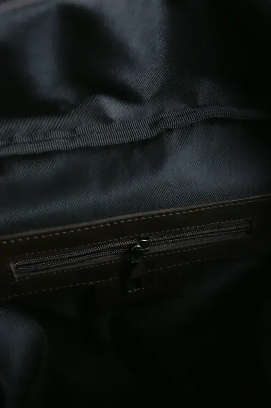 Бежевый повседневный рюкзак с пряжкой - 8