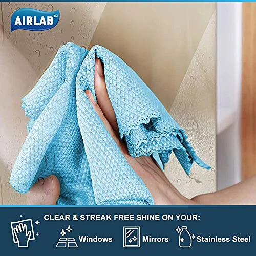 Безворсовые салфетки для чистки Streak Free Miracle, 8 шт., 30x40 см, из микрофибры для полировки окон, стекла, нержавеющей стали, автомобиля, кухни, многоразовые. - 5