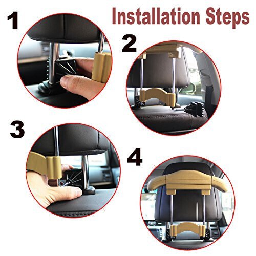 BFRed Avtomobil oʻrindigʻi koʻylagi pardasi oʻrindigʻi orqa koʻp funksiyali kostyum qaytaruvchan oʻrindiqli (qora) - 4