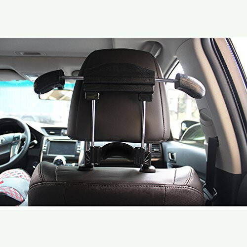 BFRed Car Seat Coat Rack Hanger Seat Chair Back Multifunction Suit Retractable Hanger (Black) - 7