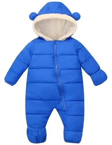 BFUSTYLE Baby Snowsuit 0-24 Months Winter Clothes Infant Boy Girl Puffer Jacket Newborn One Piece Coat with Hooded 