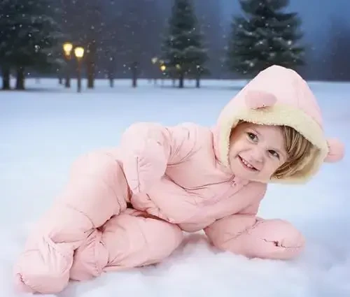 BFUSTYLE Baby Snowsuit 0-24 Months Winter Clothes Infant Boy Girl Puffer Jacket Newborn One Piece Coat with Hoodeded - 5
