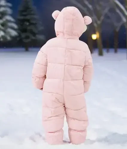 BFUSTYLE Baby Snowsuit 0-24 Months Winter Clothes Infant Boy Girl Puffer Jacket Newborn One Piece Coat with Hoodeded - 6