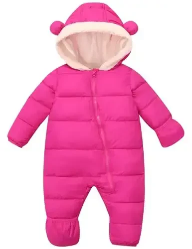 BFUSTYLE Baby Snowsuit 0-24 Months Winter Clothes Infant Boy Girl Puffer Jacket Newborn One Piece Coat with Hooded 