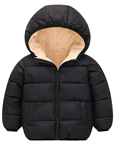 BFUSTYLE Toddler Winter Coats Hooded Infants Fleece Jacket Thickened Jacket for Baby Girls Boys 1-5T 