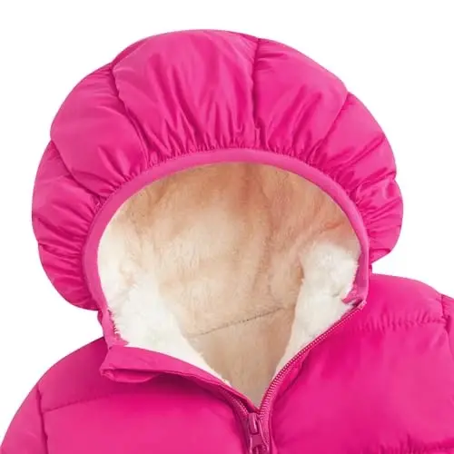 BFUSTYLE Toddler Winter Coats Hooded Infants Fleece Jacket Thickened Jacket for Baby Girls Boys 1-5T - 3