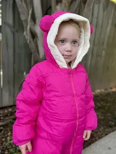 BFUSTYLE Детский зимний комбинезон 0-24 месяцев Детская зимняя одежда для мальчиков и девочек Пуховик для новорожденных Цельный комбинезон с капюшоном - 5