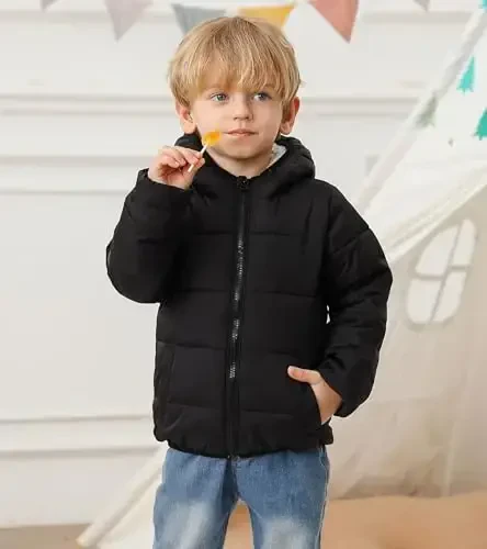 BFUSTYLE Toddler Winter Coats Hooded Infants Fleece Jacket Thickened Jacket for Baby Girls Boys 1-5T - 2