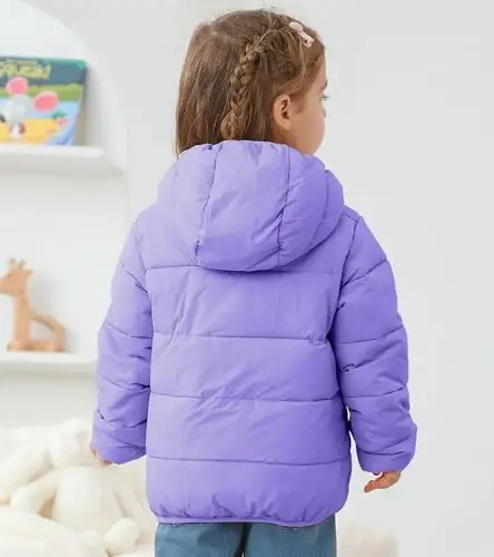 BFUSTYLE Toddler Winter Coats Hooded Infants Fleece Jacket Thickened Jacket for Baby Girls Boys 1-5T - 3