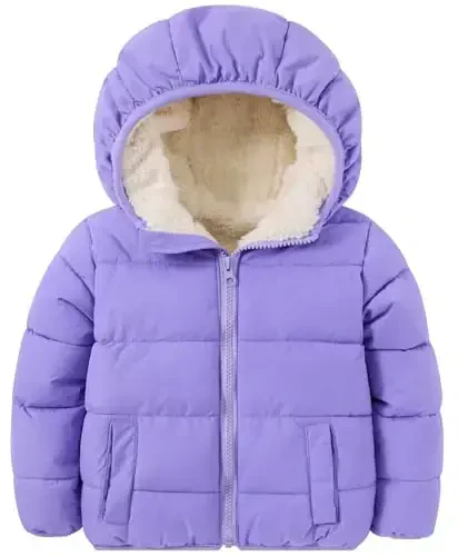 BFUSTYLE Toddler Winter Coats Hooded Infants Fleece Jacket Thickened Jacket for Baby Girls Boys 1-5T - MODAZONE
