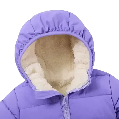 BFUSTYLE Toddler Winter Coats Hooded Infants Fleece Jacket Thickened Jacket for Baby Girls Boys 1-5T - 3