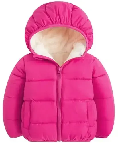 BFUSTYLE Toddler Winter Coats Hooded Infants Fleece Jacket Thickened Jacket for Baby Girls Boys 1-5T 