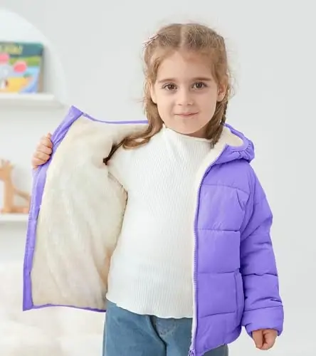 BFUSTYLE Зимние пальто для малышей, флисовая куртка с капюшоном для младенцев, утолщенная куртка для девочек и мальчиков 1-5 лет 
