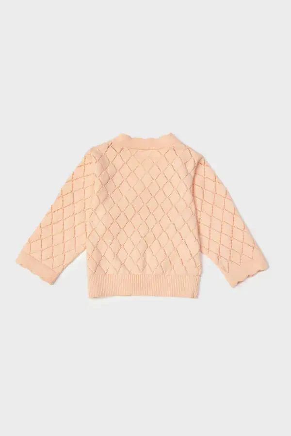 BG Store Baby Girl Salmon Cardigan - 5