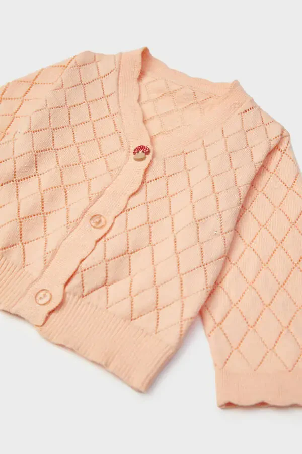 BG Store Baby Girl Salmon Cardigan - 6