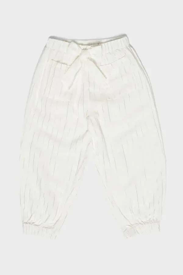 BG Store Baby Girl White Sweatpants - 1