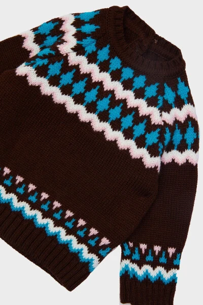 BG Store Bolalar uchun Kofe Rangli Ko'ylagi 23FW1BG1427 - 6