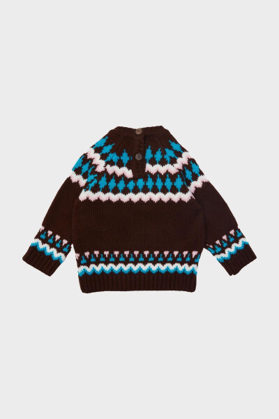 BG Store Bolalar uchun Kofe Rangli Ko'ylagi 23FW1BG1427 - GB BABY (1)