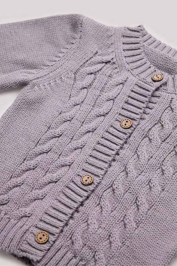 BG Store Boys Baby Grey Cardigan - 3