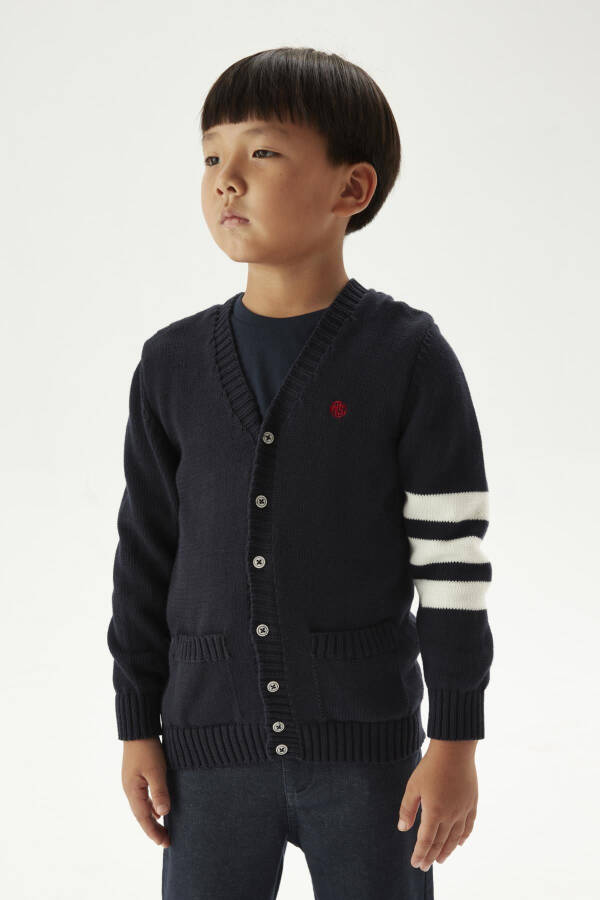 BG Store Boys Navy Cardigan 23FW1NB3720 - 9