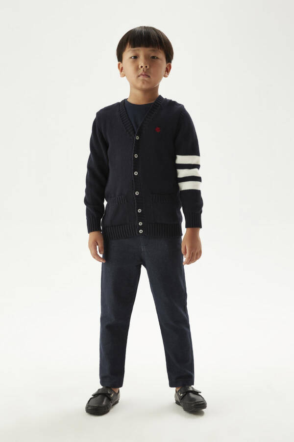 BG Store Boys Navy Cardigan 23FW1NB3720 - 1