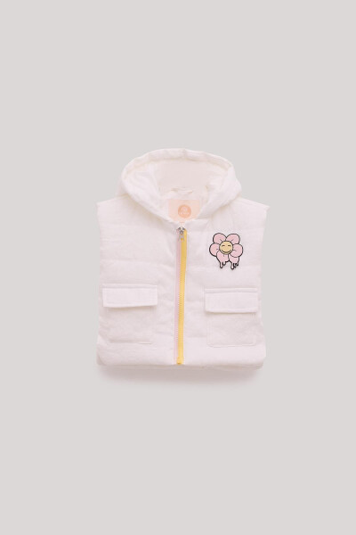 BG Store do'konidan qizcha uchun oq yelek - GB BABY