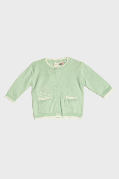 BG Store Green Cardigan for Baby Boys - 4