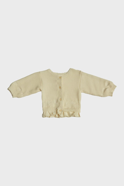 BG Store Qizcha uchun oq kardigan - LAYETTE