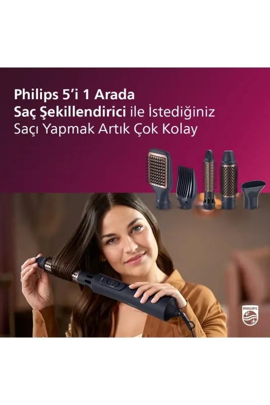 Bha530/00 5000 Serisi 5'i 1 Arada Argan Yağlı Saç Şekillendirici-beyaz - 3