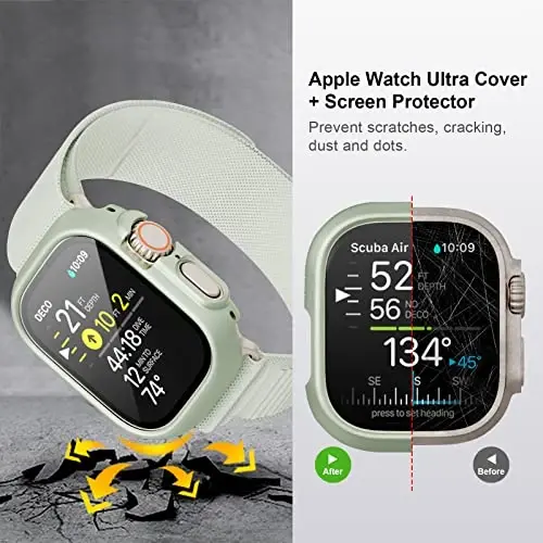 BHARVEST 2 Pack Hard PC Case Compatible with Apple Watch Series 3/2/1 38mm, Case with Tempered Glass Screen Protector Overall Bubble-Free Cover for iWatch Accessories, Black+Black - 3