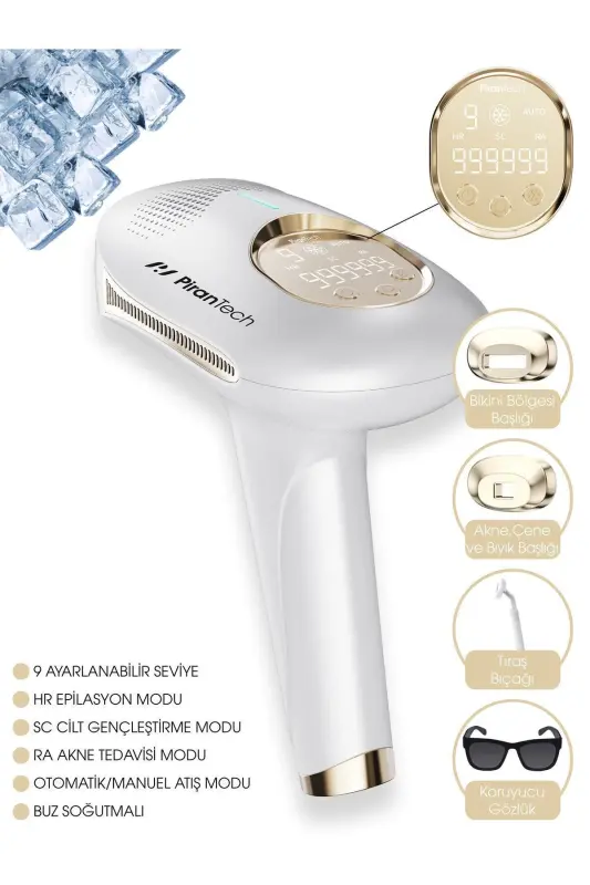BHRL-08 Ice Laser Hair Removal 999,999 Shots - Skin Rejuvenating - Acne Removing - Laser Hair Removal Device - 2