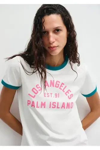 Bias Detailed Printed T-Shirt Regular Fit / Normal K - 1