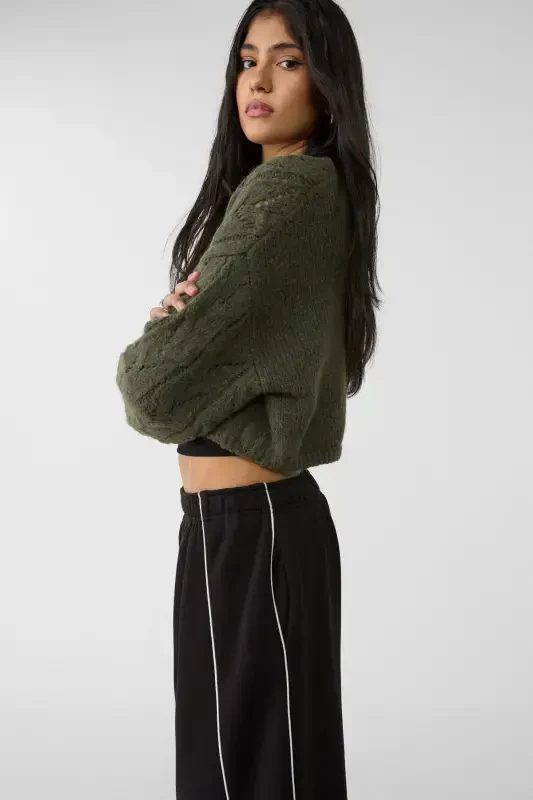 Bias tape jogger pants - Black - 4