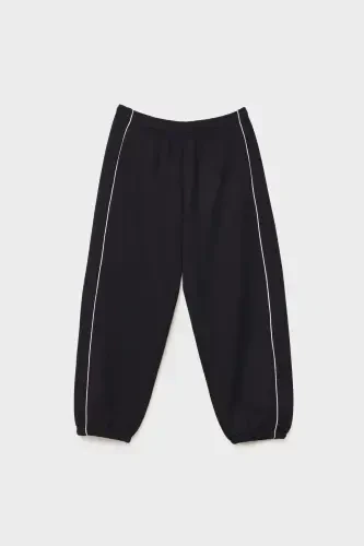 Bias tape jogger pants - Black - 6
