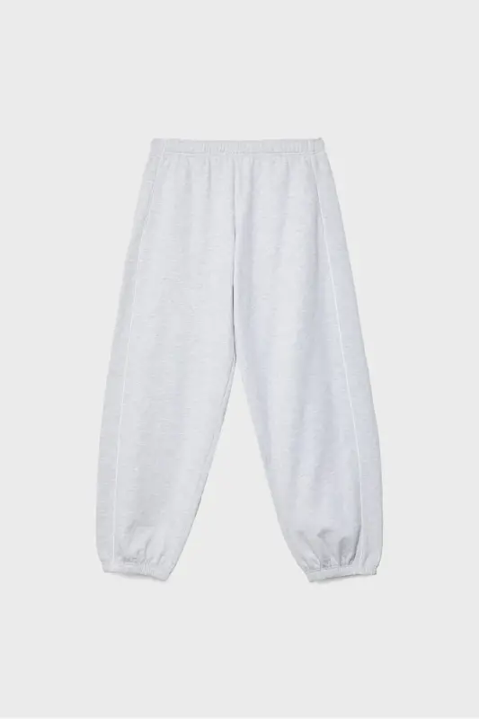 Bias Tape Jogger Pants - Light Gray - 1