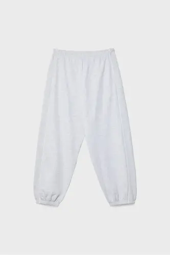 Bias Tape Jogger Pants - Light Gray - 2