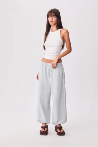 Bias Tape Jogger Pants - Light Gray - 5