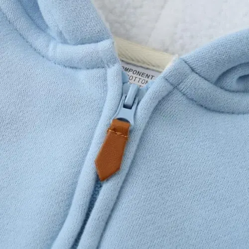 Bibimom Baby Boy Clothes Jackt Girl Baby Hoodie Coat Outerwear Fall Spring | Baby Boy Fall Clothes Baby Boy Girl Solid Casual Pocket Hoodie Sweatershirt Bear Outfit Unisex Infant Gifts Essentials - 2