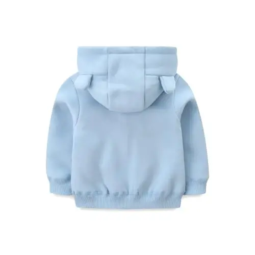Bibimom Baby Boy Clothes Jackt Girl Baby Hoodie Coat Outerwear Fall Spring | Baby Boy Fall Clothes Baby Boy Girl Solid Casual Pocket Hoodie Sweatershirt Bear Outfit Unisex Infant Gifts Essentials - 3