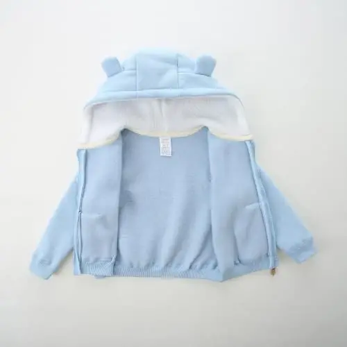 Bibimom Baby Boy Clothes Jackt Girl Baby Hoodie Coat Outerwear Fall Spring | Baby Boy Fall Clothes Baby Boy Girl Solid Casual Pocket Hoodie Sweatershirt Bear Outfit Unisex Infant Gifts Essentials - 4