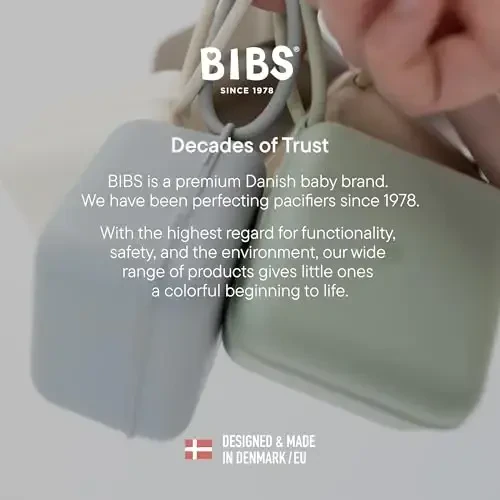 BIBS Pacifier Box with Loop for Storing & Carrying Soothers | 100% BPA Free Material | Designed & Made in Denmark | Hunter Green - 6