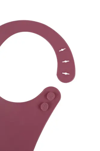 Bibsy Silicone Baby Bib Purple Velvet - burgundy - PANDISH (1)