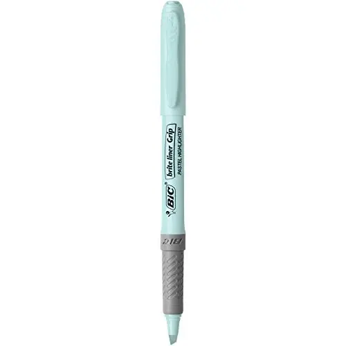 BIC Brite Liner Grip Pocket MINI Highlighter, Pastel Ink Colors, Chisel Tip, 6 Count (Pack of 1) - 3