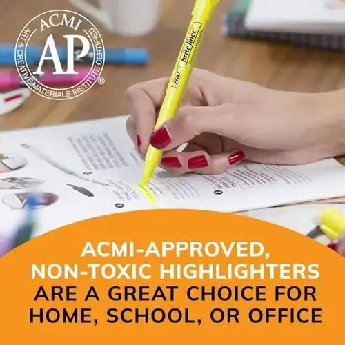 BIC Brite Liner Highlighters, Chisel Tip, 12-Count Pack of Highlighters Assorted Colors, Ideal Highlighter Set for Organizing and Coloring - 6