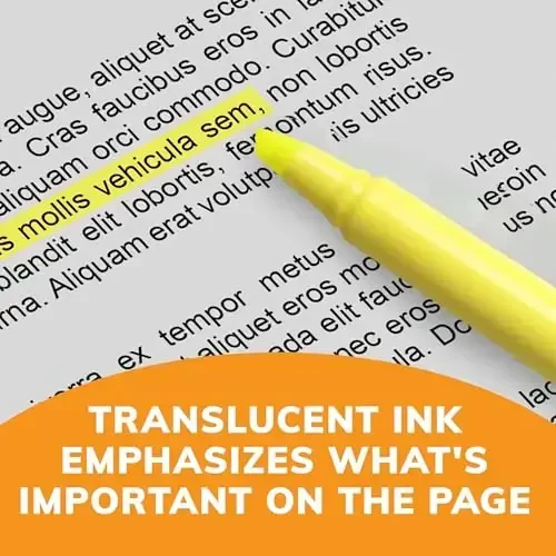 BIC Brite Liner Highlighters, Chisel Tip, 12 talikli Moviy Markerlar to'plami, Tashkil qilish va Rang berish uchun ideal Markerlar to'plami - 6